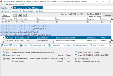 Change Auditor for Logon Activity