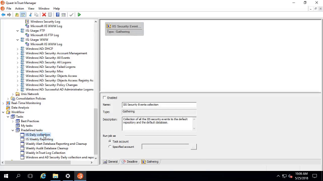 Collecting Microsoft IIS logs with Quest InTrust